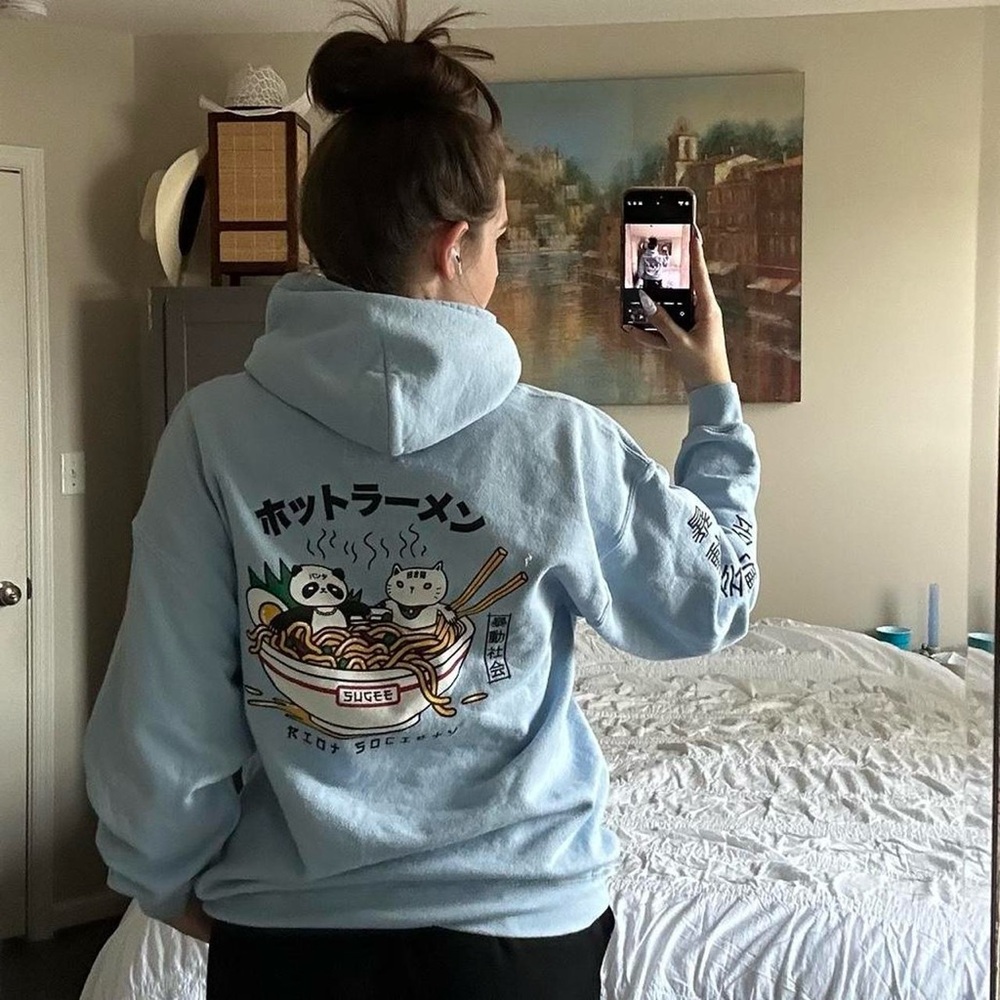 Riot society baby blue hoodie